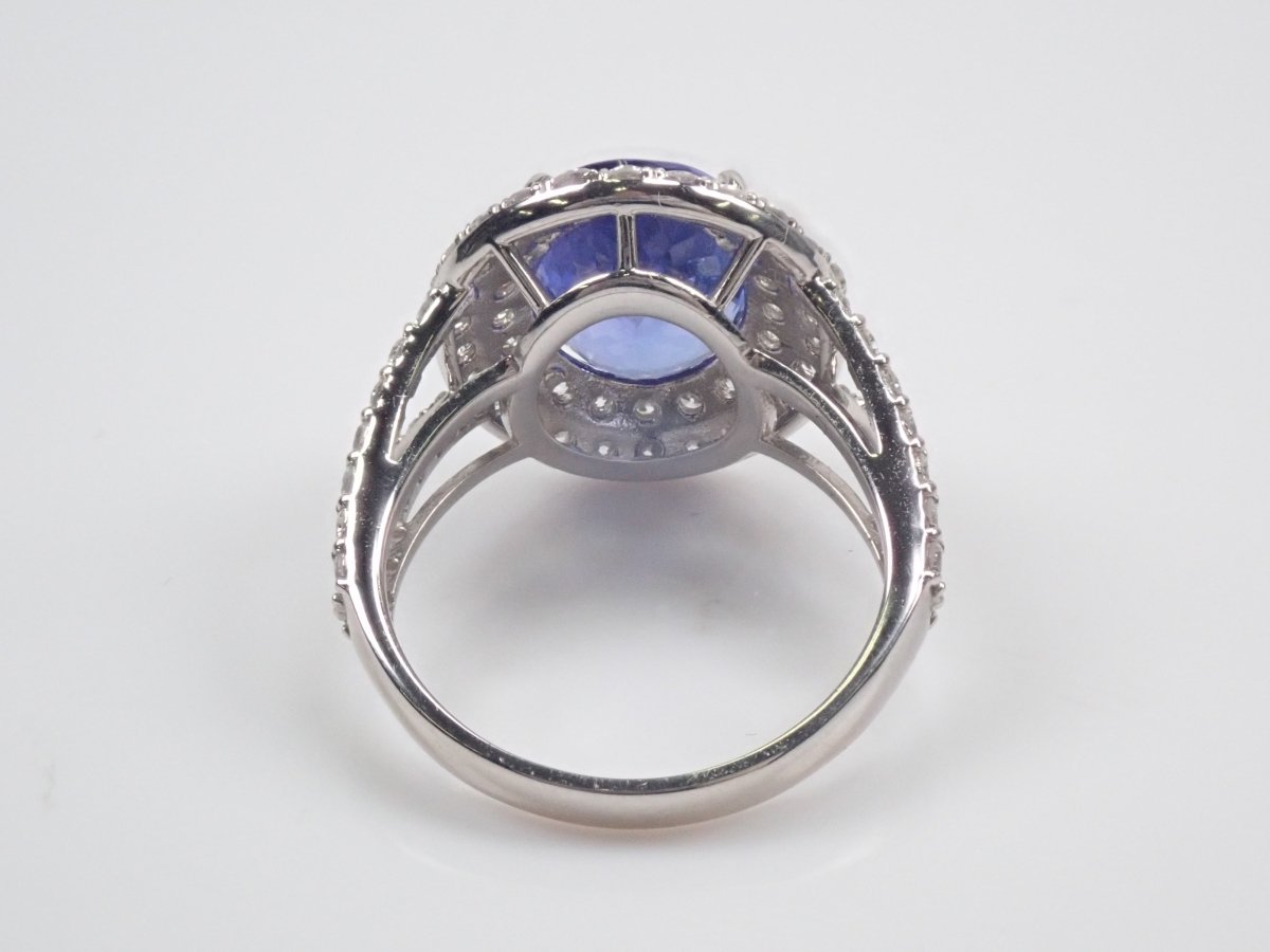 【カラフリ】Pt900タンザナイト4.093ct・ダイヤモンドリング - カラッツSTORE