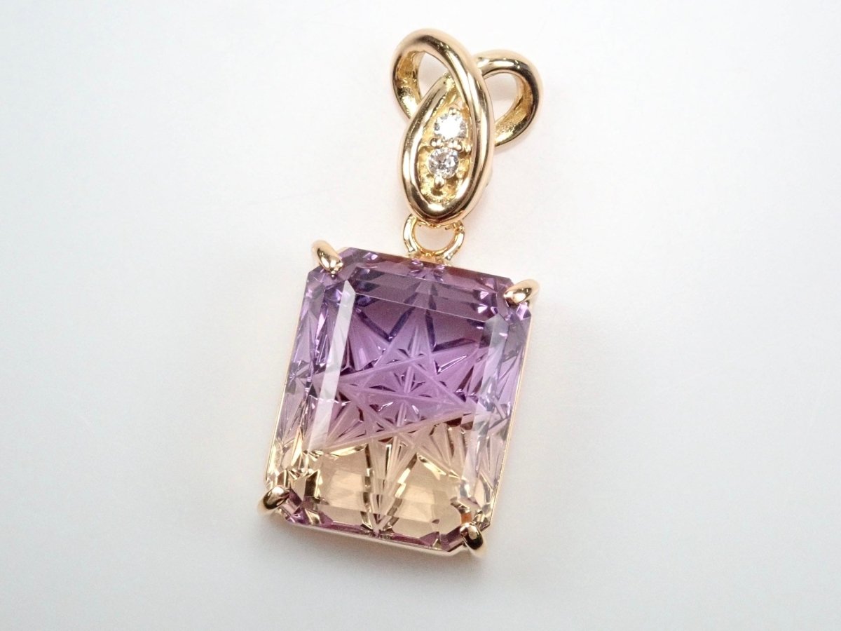 【甲州貴石切子】Pt900アメトリン4.793ct ペンダントトップ(ネックレストップ) - カラッツSTORE