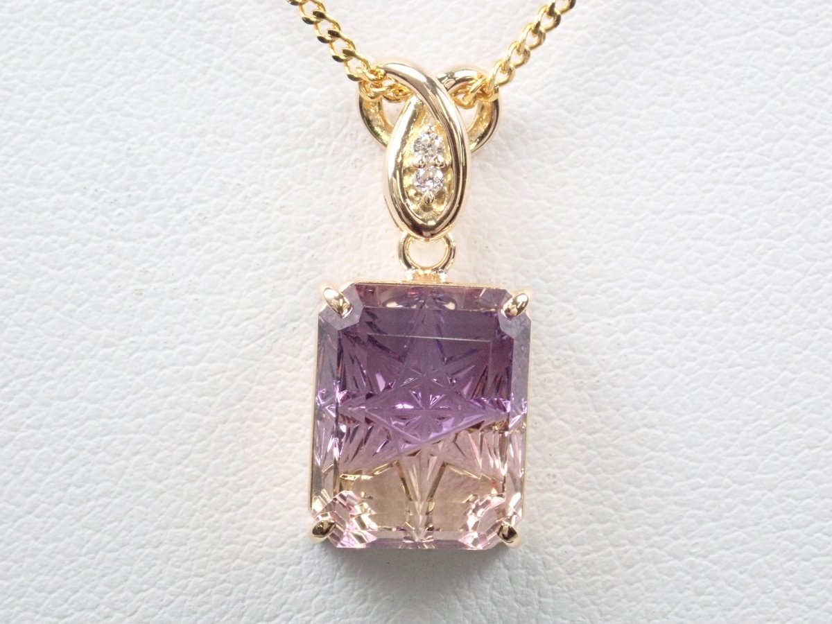 【甲州貴石切子】Pt900アメトリン4.793ct ペンダントトップ(ネックレストップ) - カラッツSTORE