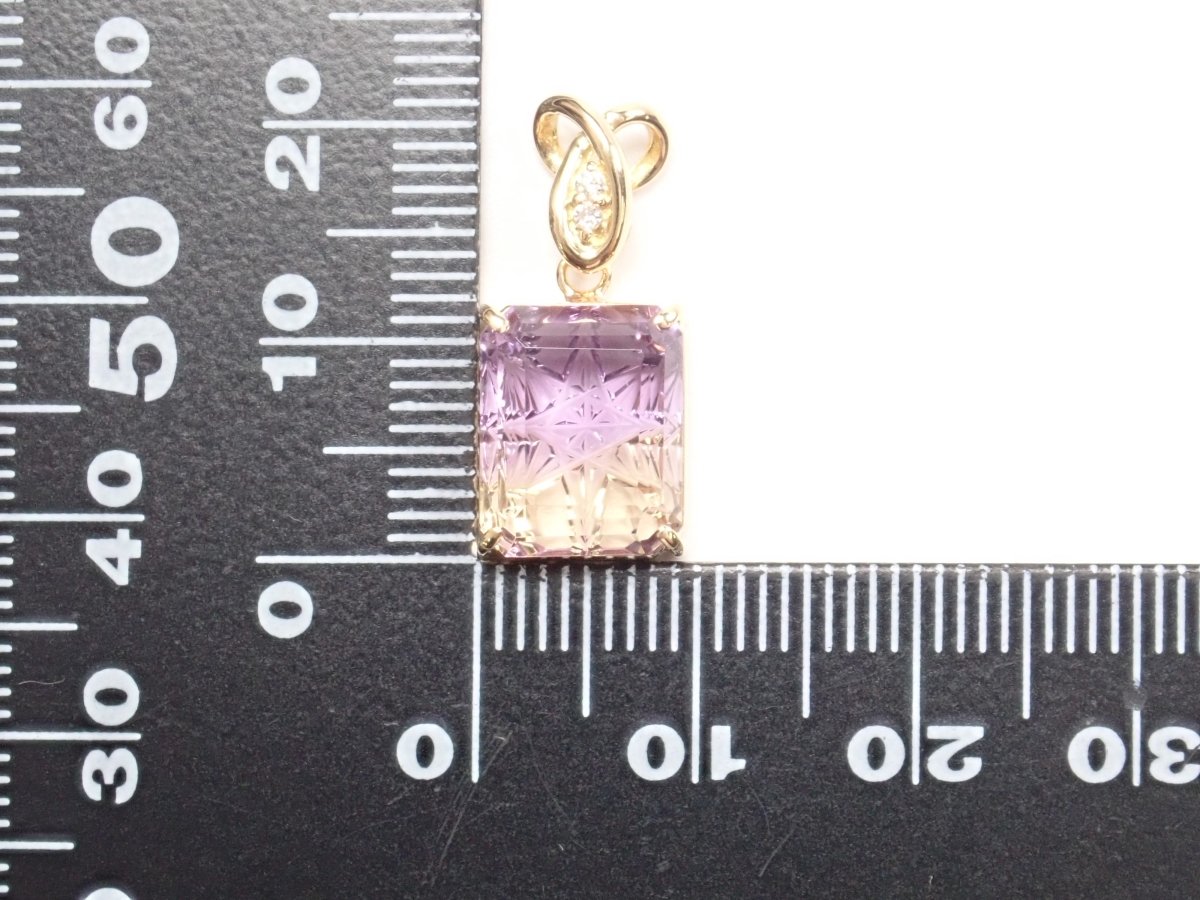 【甲州貴石切子】Pt900アメトリン4.793ct ペンダントトップ(ネックレストップ) - カラッツSTORE