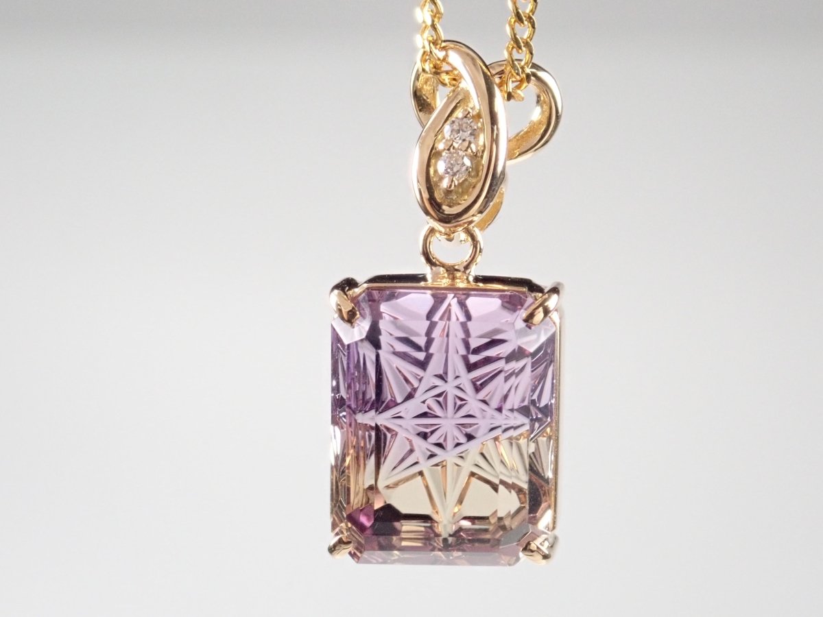【甲州貴石切子】Pt900アメトリン4.793ct ペンダントトップ(ネックレストップ) - カラッツSTORE