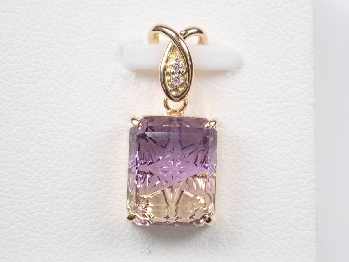 【甲州貴石切子】Pt900アメトリン4.793ct ペンダントトップ(ネックレストップ) - カラッツSTORE