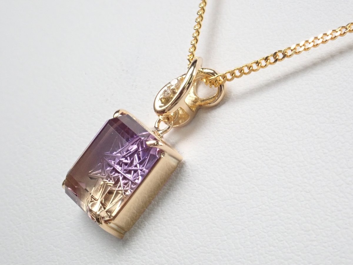 【甲州貴石切子】Pt900アメトリン4.793ct ペンダントトップ(ネックレストップ) - カラッツSTORE