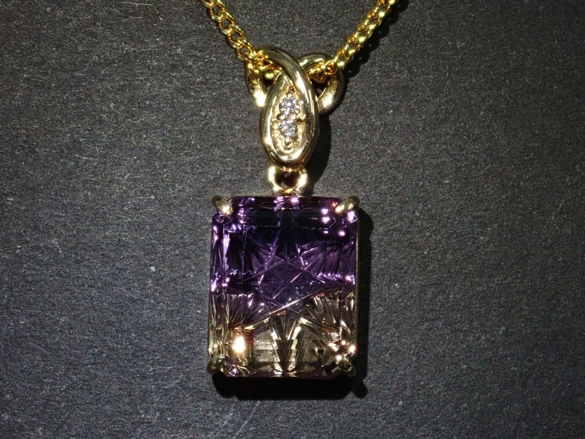 【甲州貴石切子】Pt900アメトリン4.793ct ペンダントトップ(ネックレストップ) - カラッツSTORE