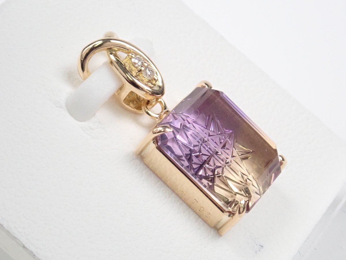 【甲州貴石切子】Pt900アメトリン4.793ct ペンダントトップ(ネックレストップ) - カラッツSTORE