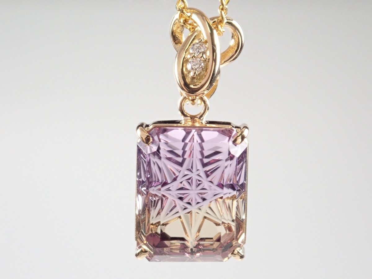 【甲州貴石切子】Pt900アメトリン4.793ct ペンダントトップ(ネックレストップ) - カラッツSTORE