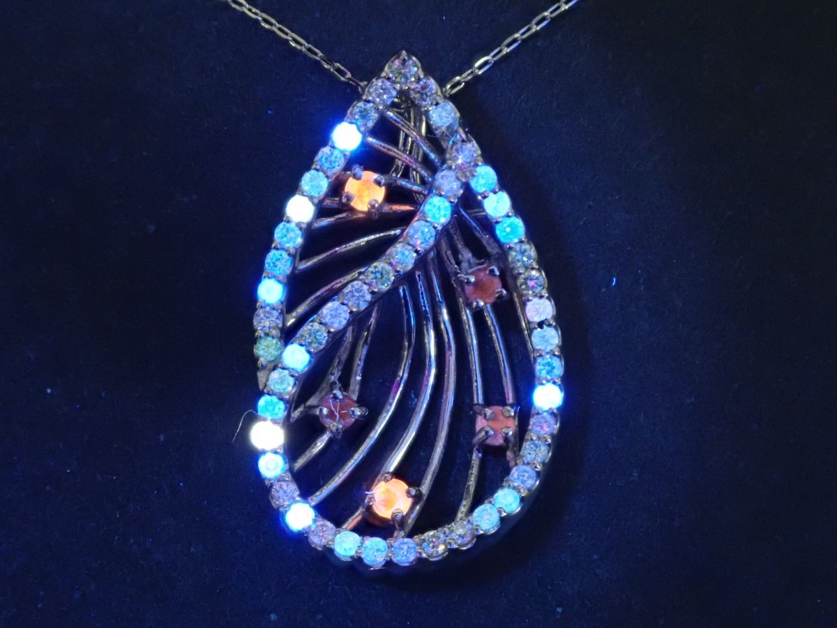 【カラフリ】Pt900/Pt850アウイナイト0.08ct ペンダント(ネックレス) - カラッツSTORE