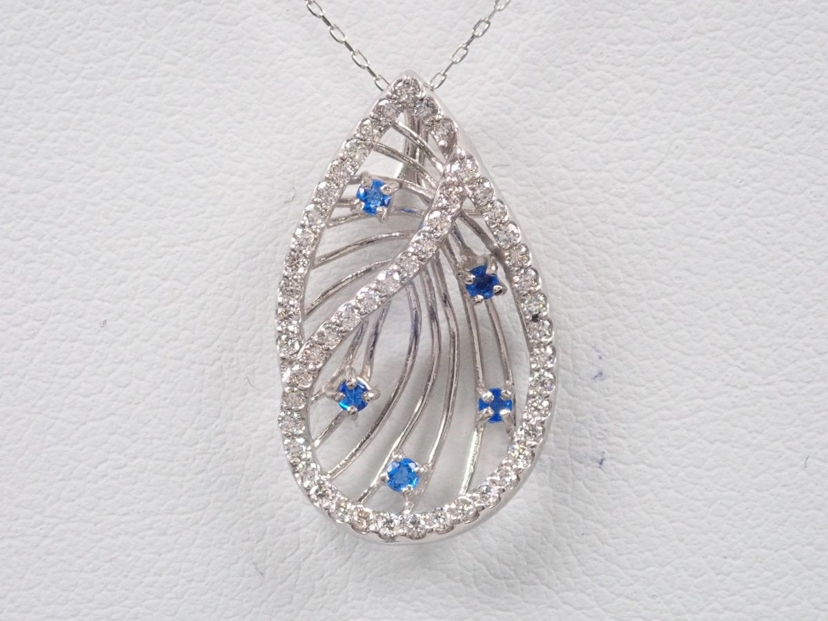 【カラフリ】Pt900/Pt850アウイナイト0.08ct ペンダント(ネックレス) - カラッツSTORE