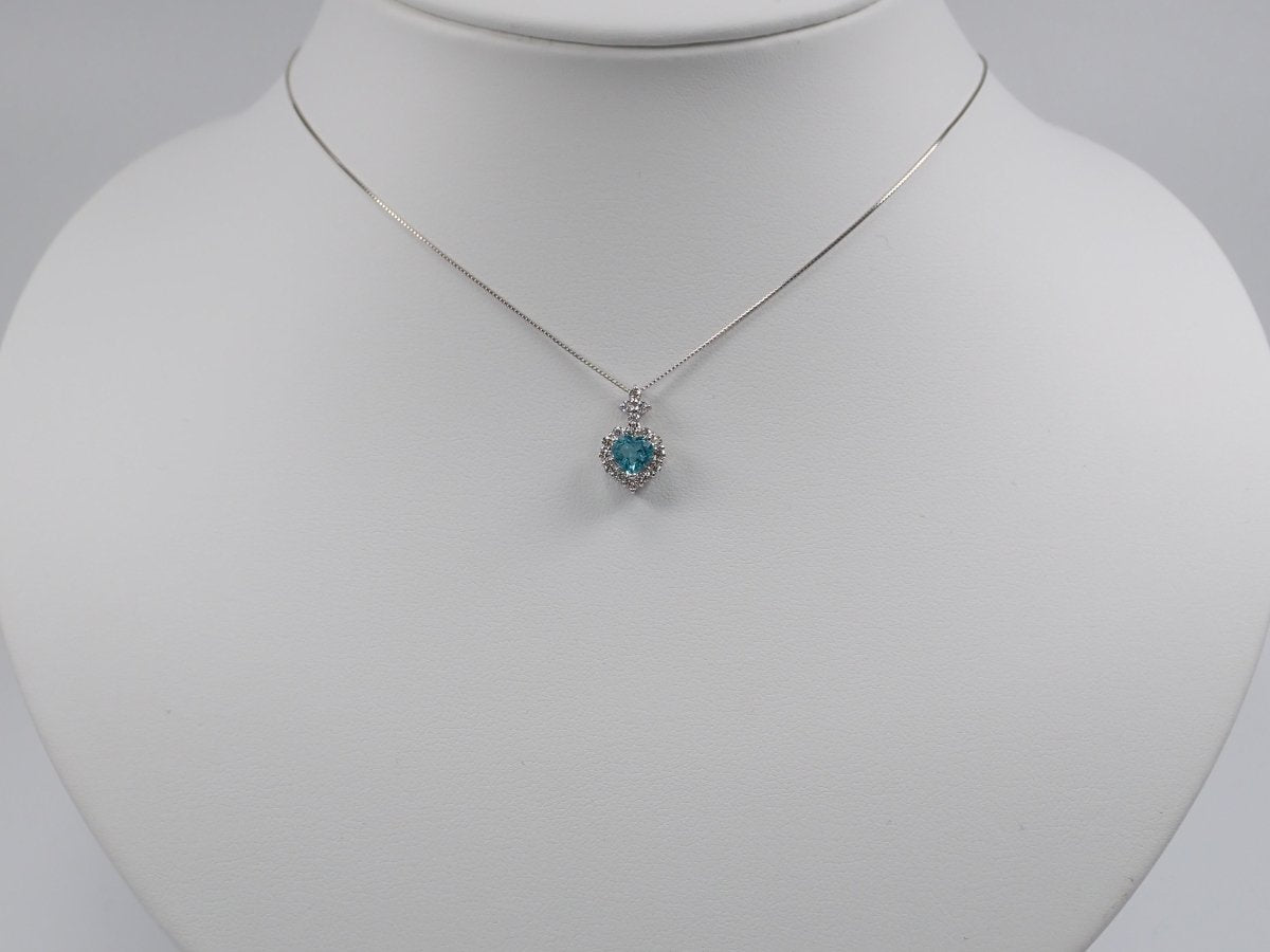 【カラフリ】Pt900/Pt850パライバトルマリン0.43ct ペンダント(CuO:0.2%,MnO:1.9%) - カラッツSTORE