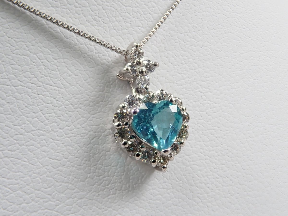 【カラフリ】Pt900/Pt850パライバトルマリン0.43ct ペンダント(CuO:0.2%,MnO:1.9%) - カラッツSTORE