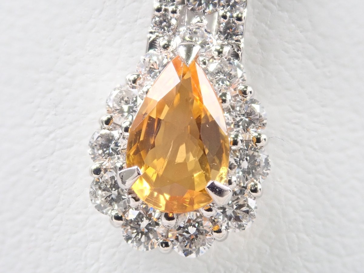 【カラフリ】Pt900/Pt850クリノヒューマイト0.726ct ペンダント(ネックレス) - カラッツSTORE