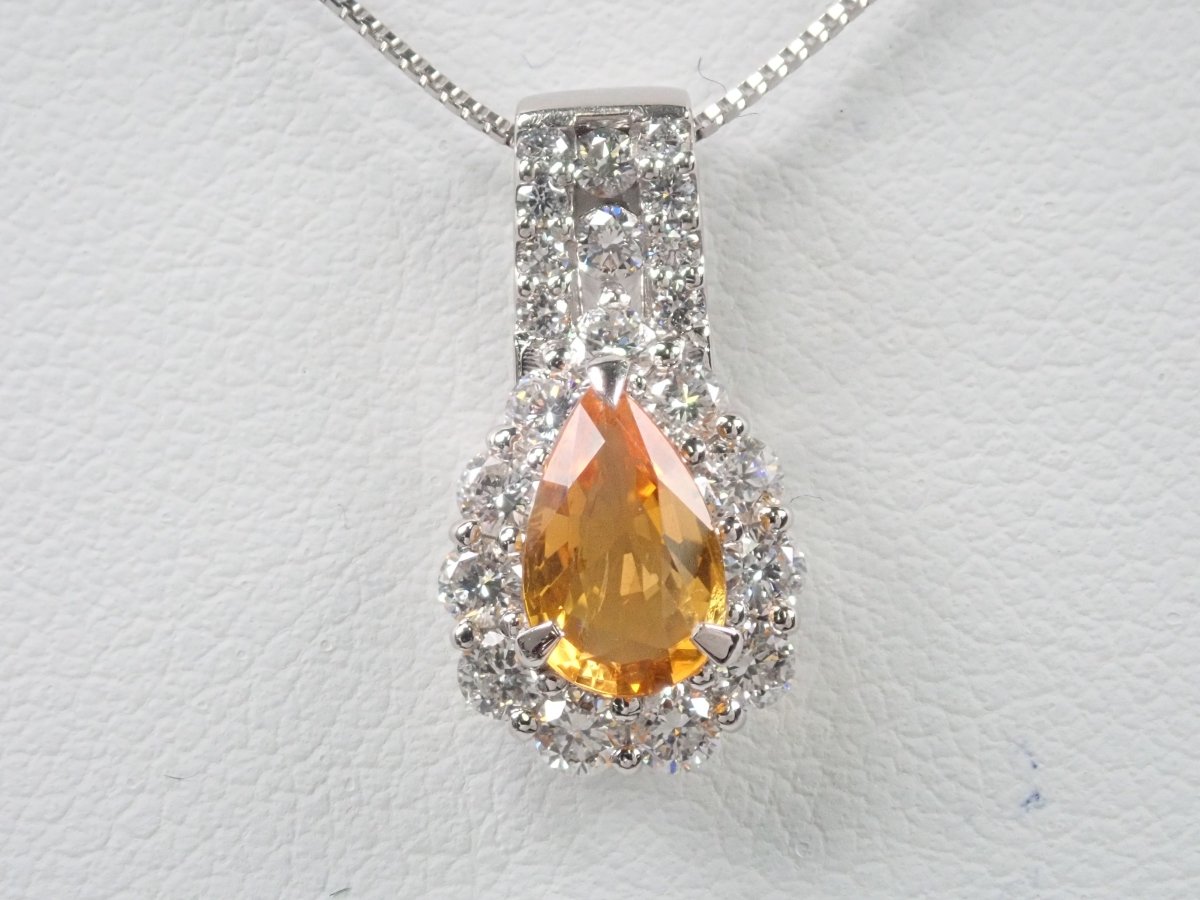 中古】 Pt900/Pt850 ダイヤモンド ルビー ペンダントネックレス 0.55ct  