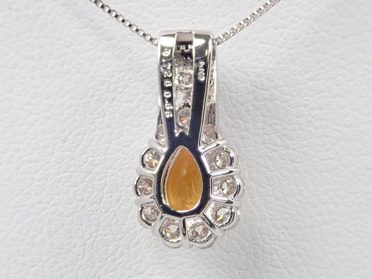 【カラフリ】Pt900/Pt850クリノヒューマイト0.726ct ペンダント(ネックレス) - カラッツSTORE