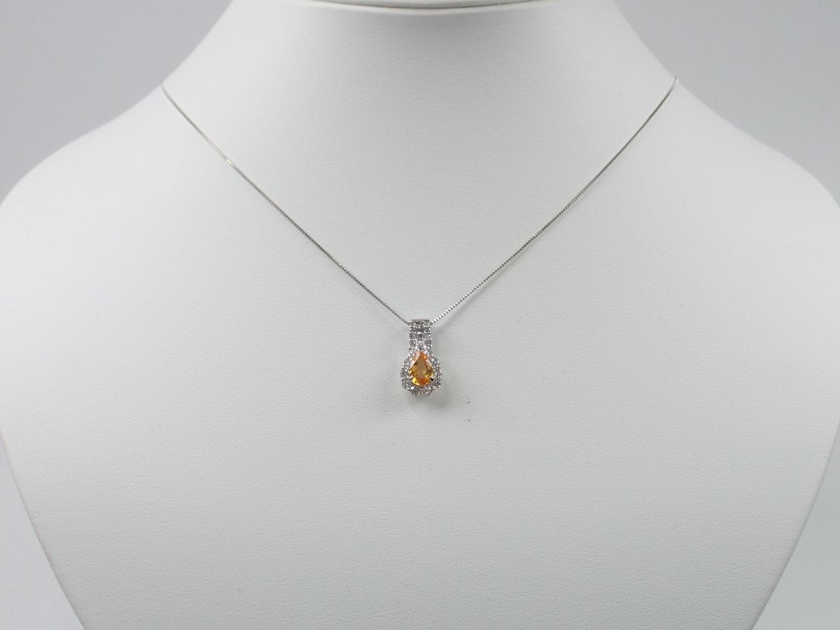 【カラフリ】Pt900/Pt850クリノヒューマイト0.726ct ペンダント(ネックレス) - カラッツSTORE