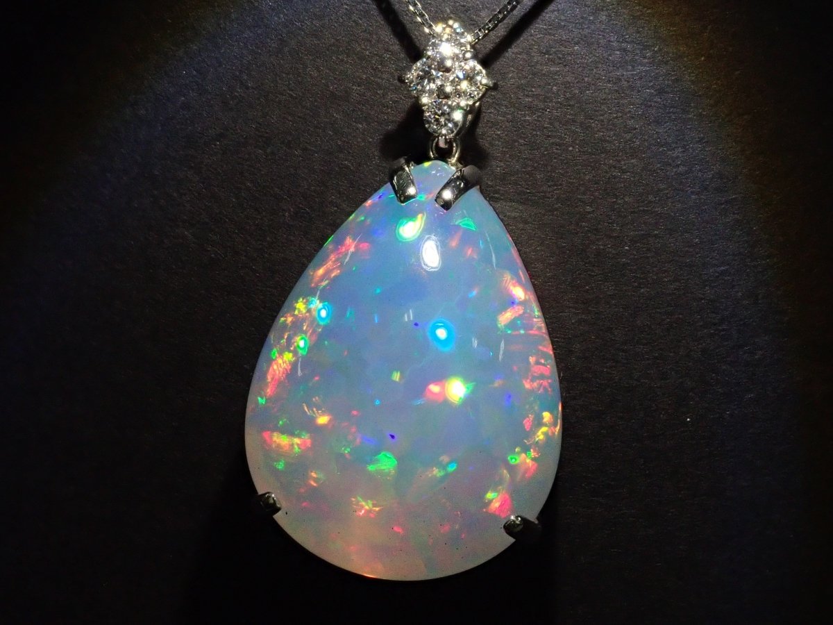 Pt900/Pt850オパール36.469ct ペンダント(ネックレス) - カラッツSTORE