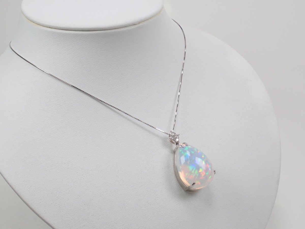 Pt900/Pt850オパール36.469ct ペンダント(ネックレス) - カラッツSTORE