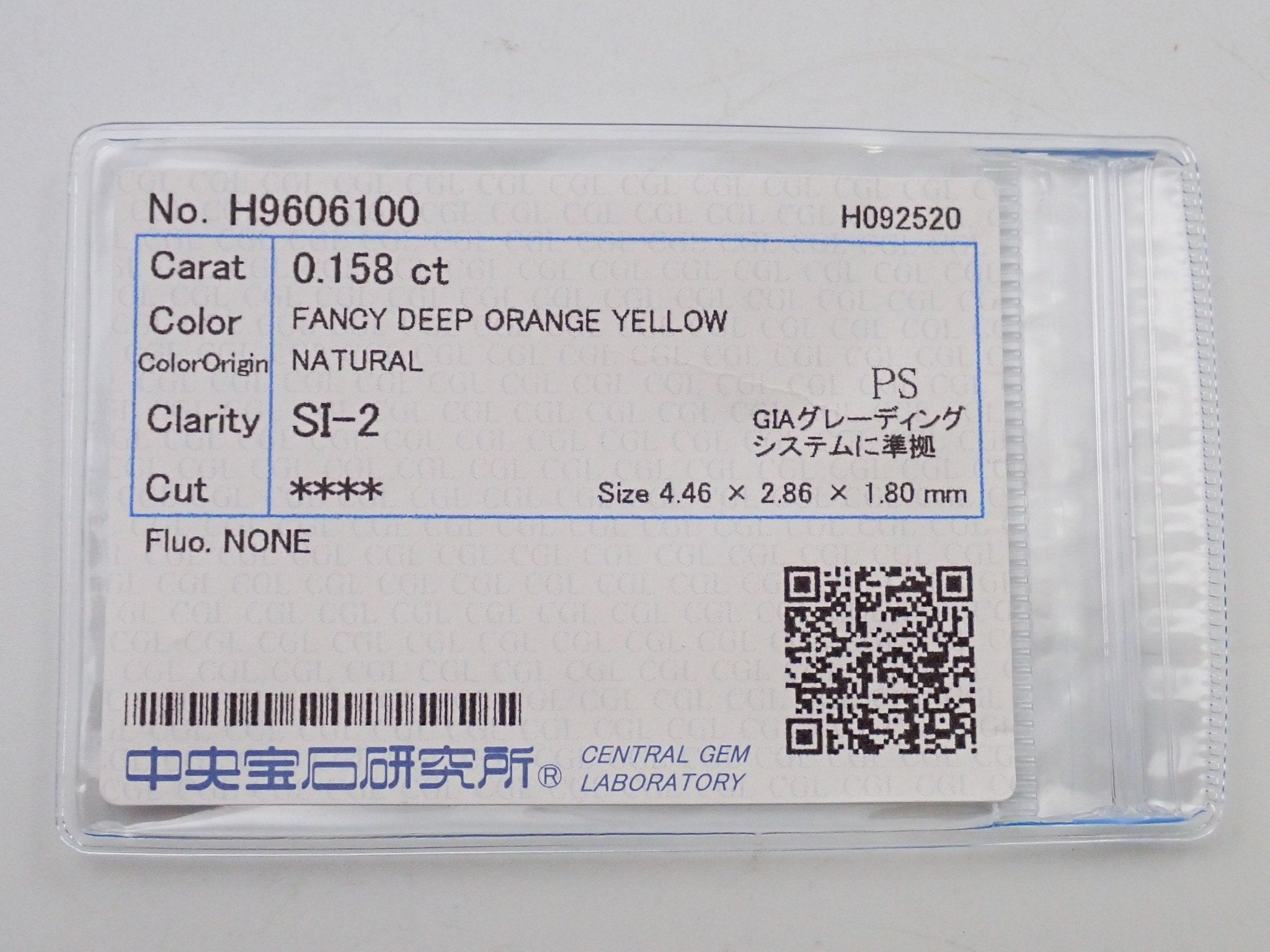 Pt950 イエローダイヤモンド0.158ct ペンダント(FANCY DEEP ORANGE YELLOW) - KARATZ STORE|カラッツSTORE