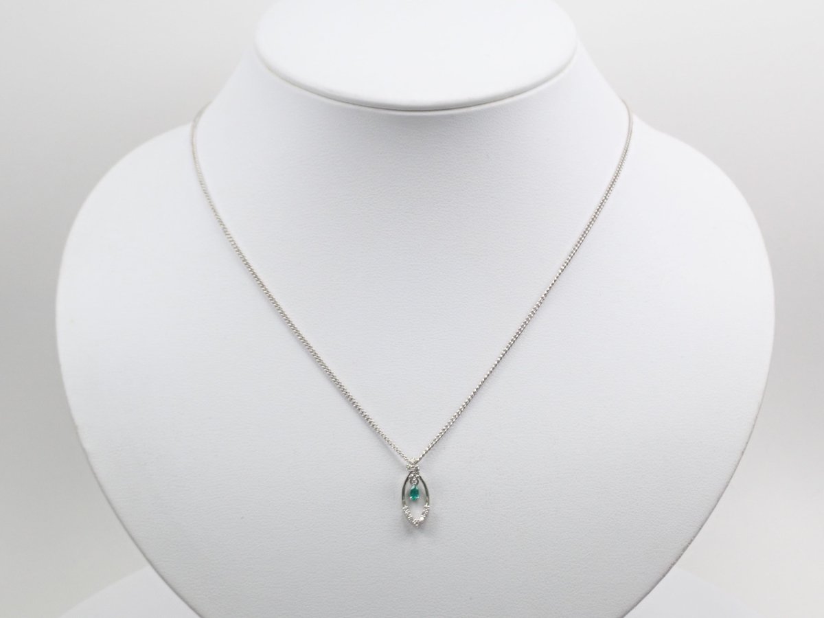 Pt950ブラジル産パライバトルマリン0.08ct ペンダントトップ(ネックレストップ) - カラッツSTORE