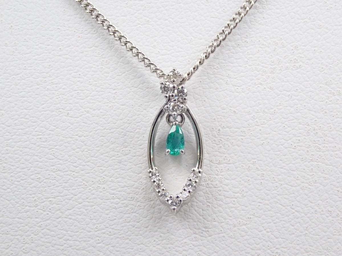 パライバトルマリン0.08ct /ブラジル産.K18YGダイヤモンドペンダント 