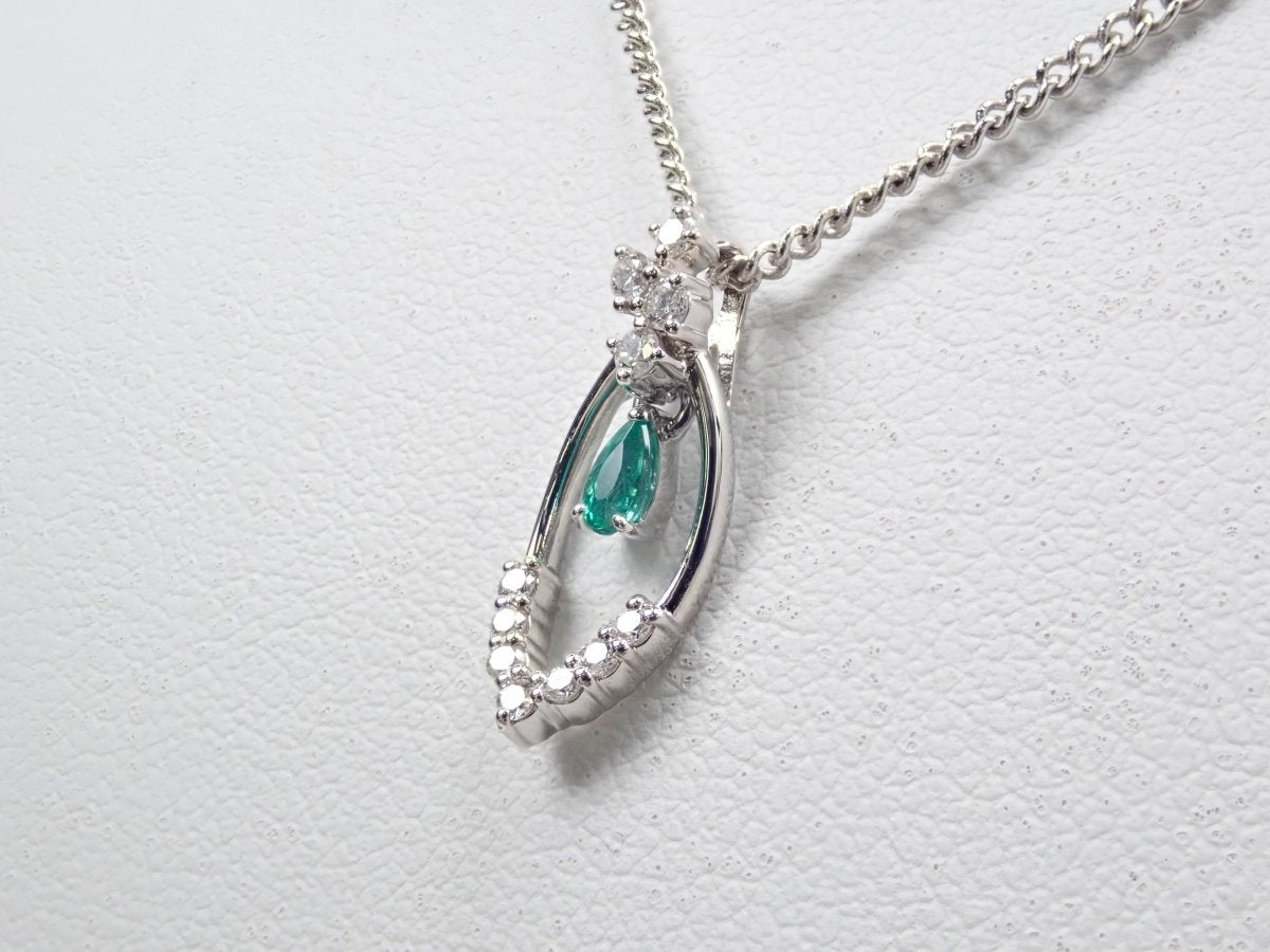 Pt950ブラジル産パライバトルマリン0.08ct ペンダントトップ(ネックレストップ) - カラッツSTORE