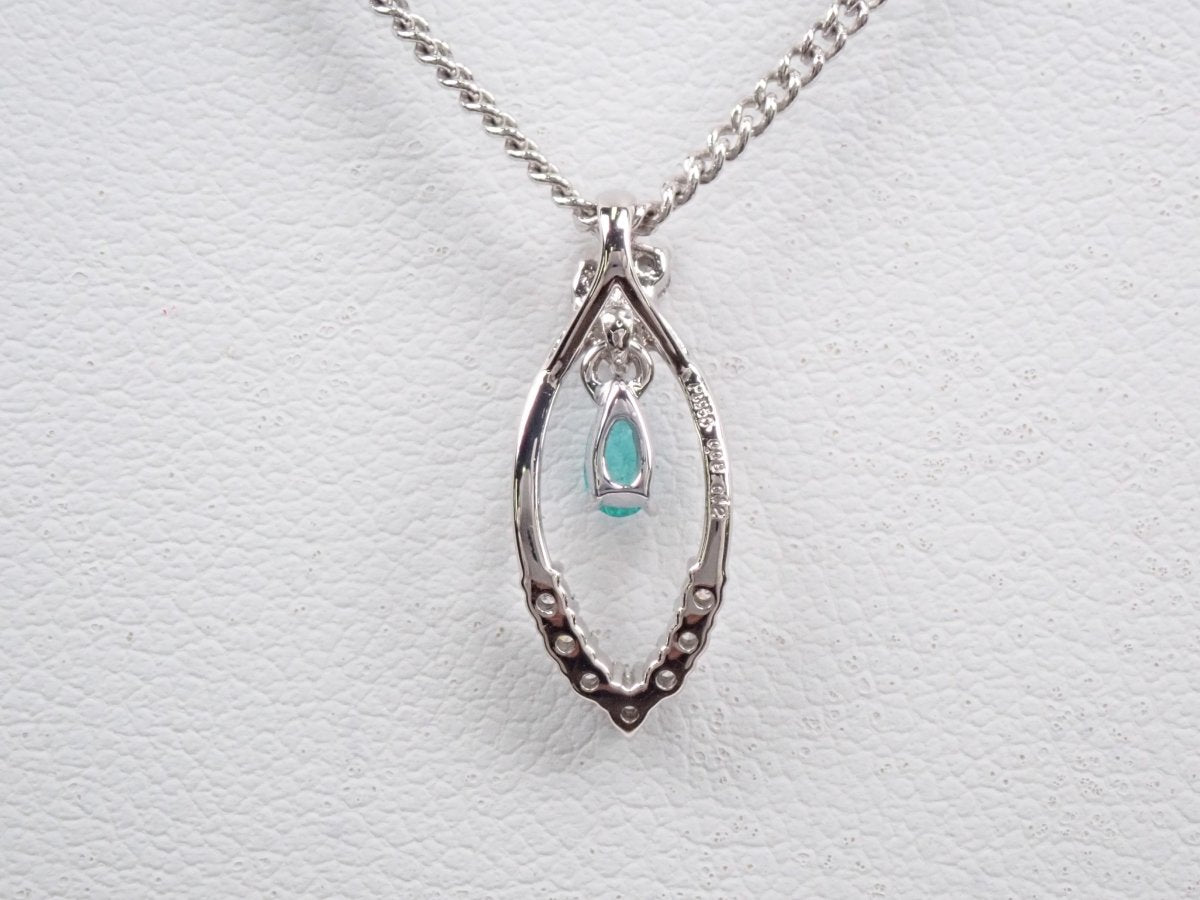 Pt950ブラジル産パライバトルマリン0.08ct ペンダントトップ(ネックレストップ) - カラッツSTORE