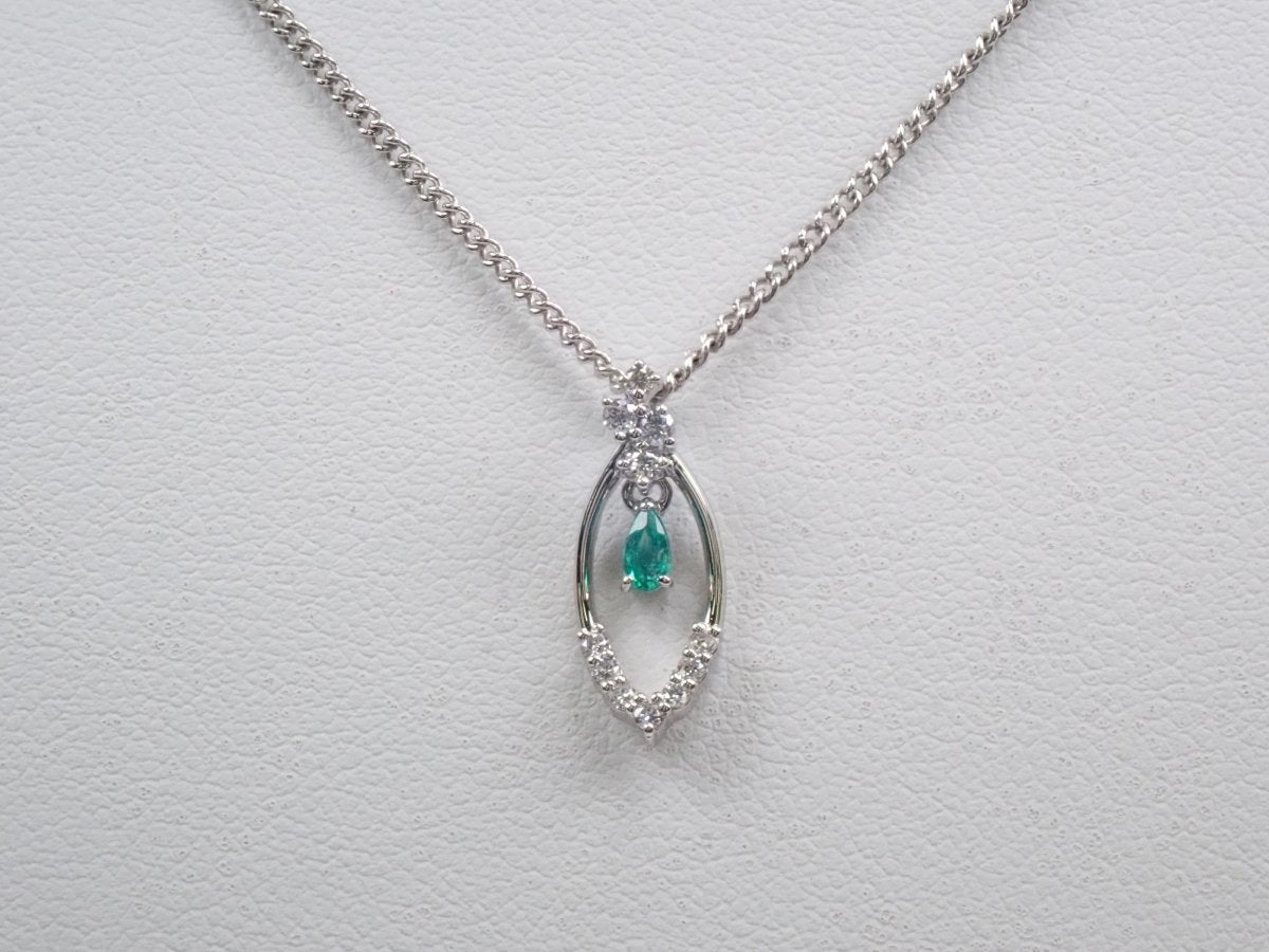 Pt950ブラジル産パライバトルマリン0.08ct ペンダントトップ(ネックレストップ) - カラッツSTORE