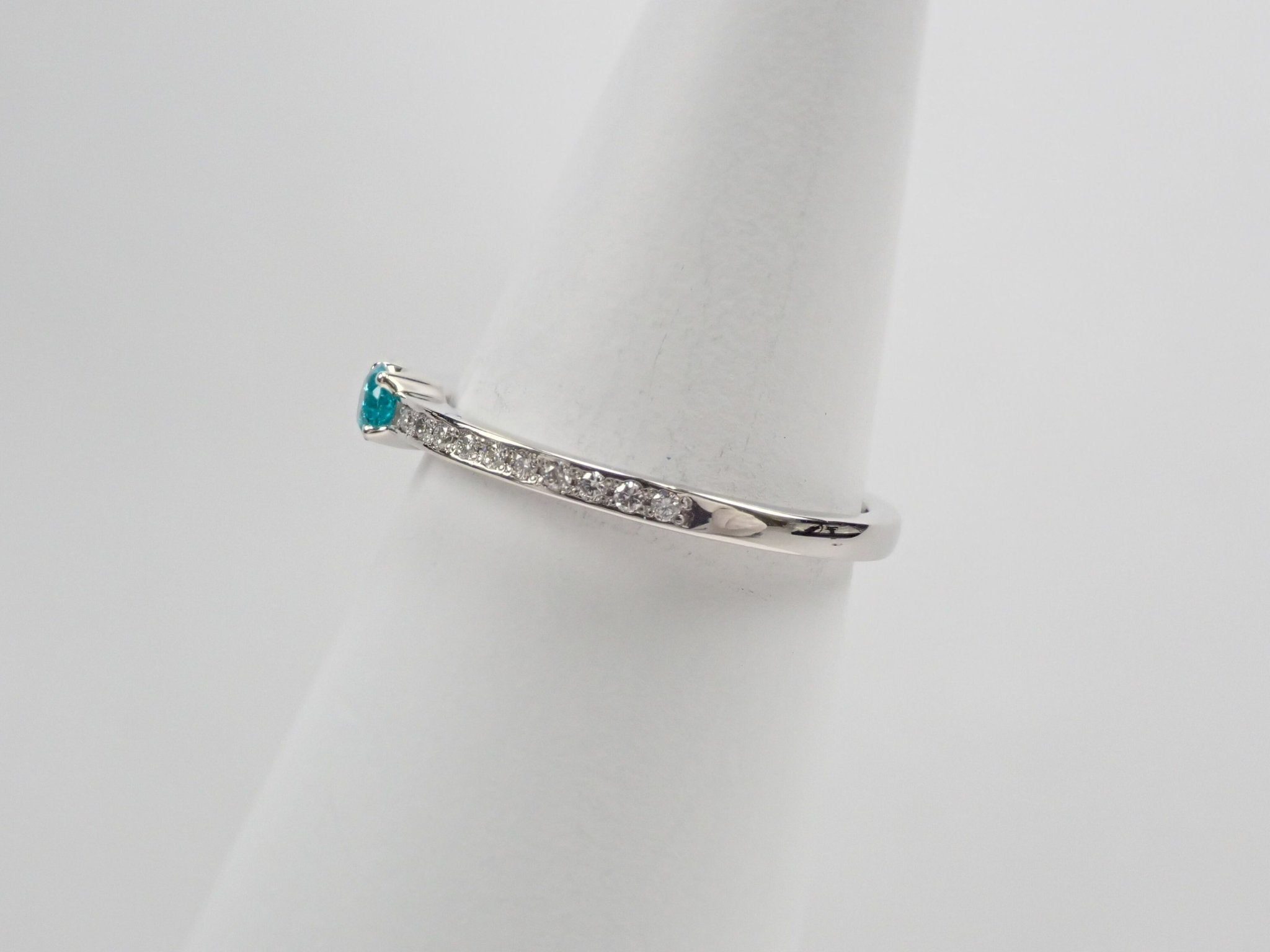 Pt950ブラジル産パライバトルマリン0.106ct リング - KARATZ STORE|カラッツSTORE