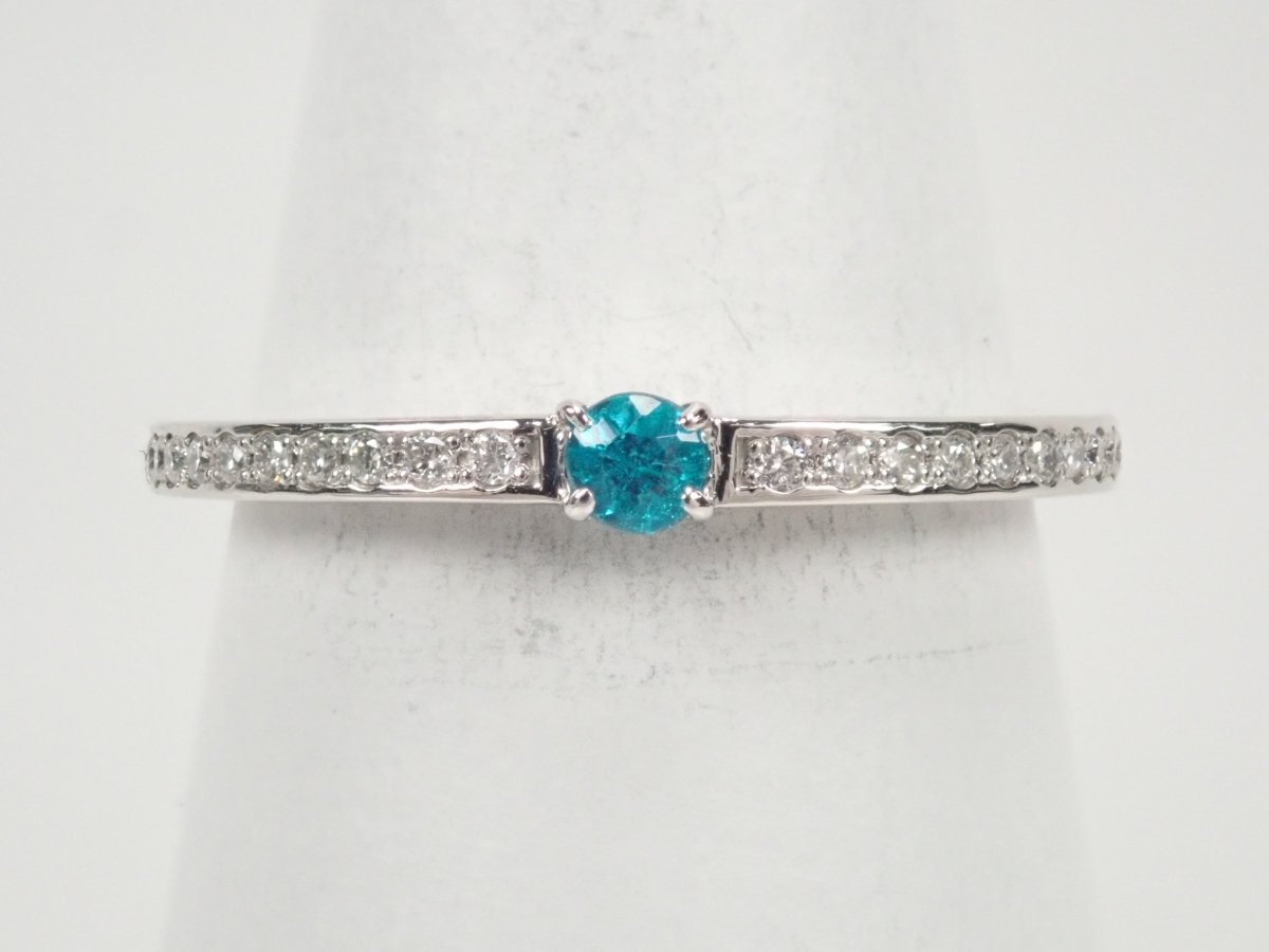 Pt950ブラジル産パライバトルマリン0.10ct リング