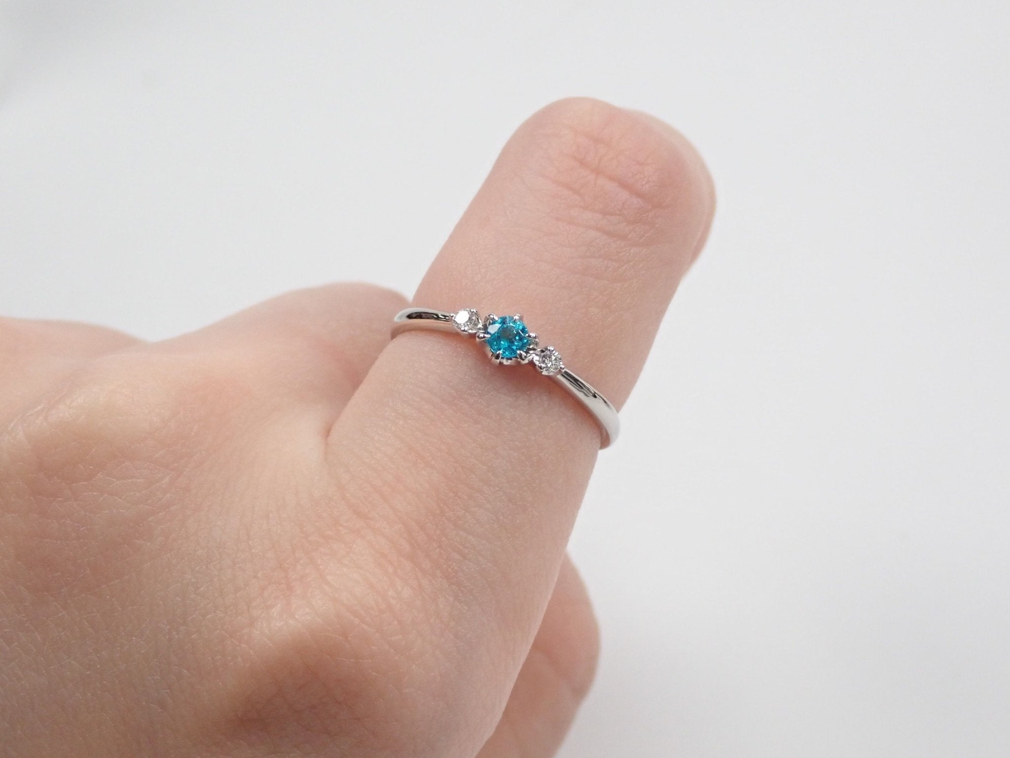 Pt950ブラジル産パライバトルマリン0.114ct リング - KARATZ STORE|カラッツSTORE