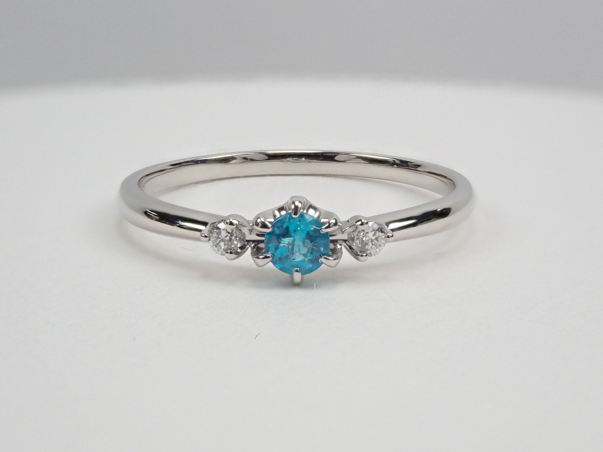 Pt950ブラジル産パライバトルマリン0.114ct リング - KARATZ STORE|カラッツSTORE