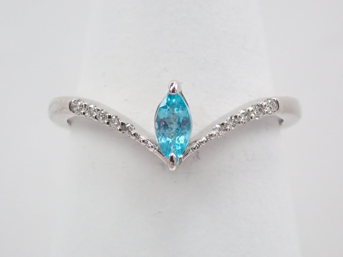 Pt950ブラジル産パライバトルマリン0.11ct リング - カラッツSTORE