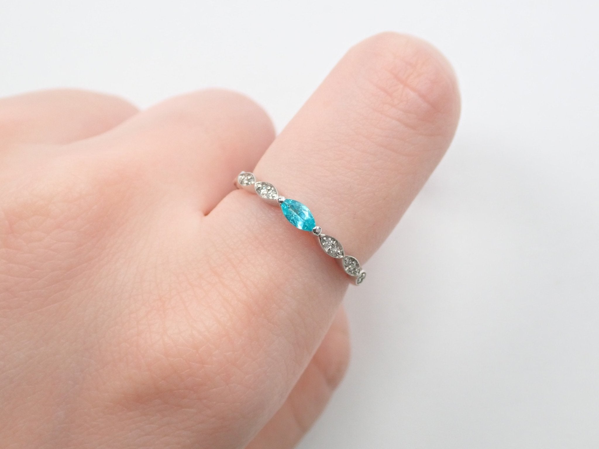 Pt950ブラジル産パライバトルマリン0.11ct リング - KARATZ STORE|カラッツSTORE