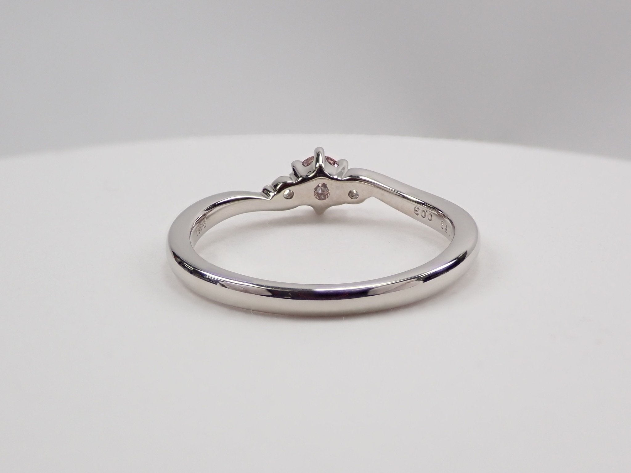 Pt950ピンクダイヤモンド0.169ct リング(FANCY LIGHT BROWNISH PINK ) - KARATZ STORE|カラッツSTORE