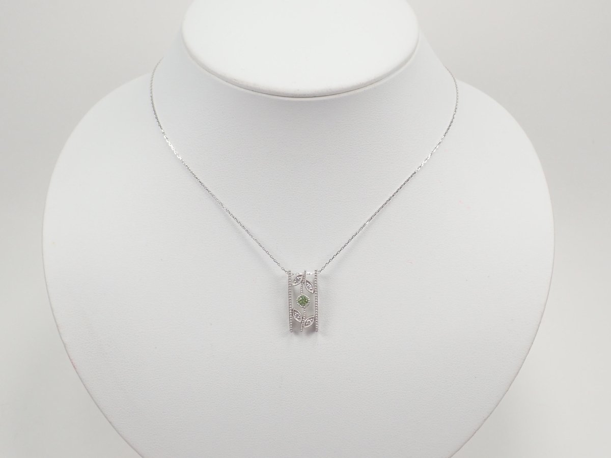 Pt950ロシア産デマントイドガーネット(ホーステール認む)0.176ct ペンダントトップ(ネックレストップ) - カラッツSTORE
