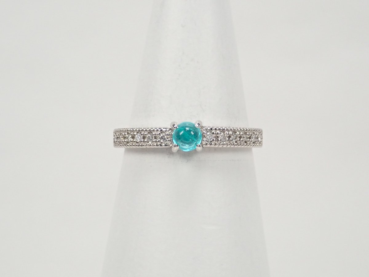 Pt950ブラジル産パライバトルマリン0.24ct リング - KARATZ STORE|カラッツSTORE
