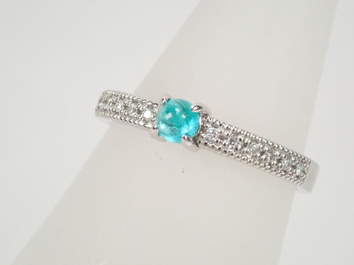 Pt950ブラジル産パライバトルマリン0.24ct リング - KARATZ STORE|カラッツSTORE