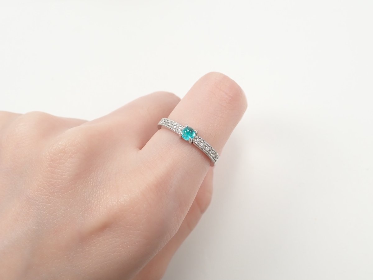 Pt950ブラジル産パライバトルマリン0.24ct リング - KARATZ STORE|カラッツSTORE