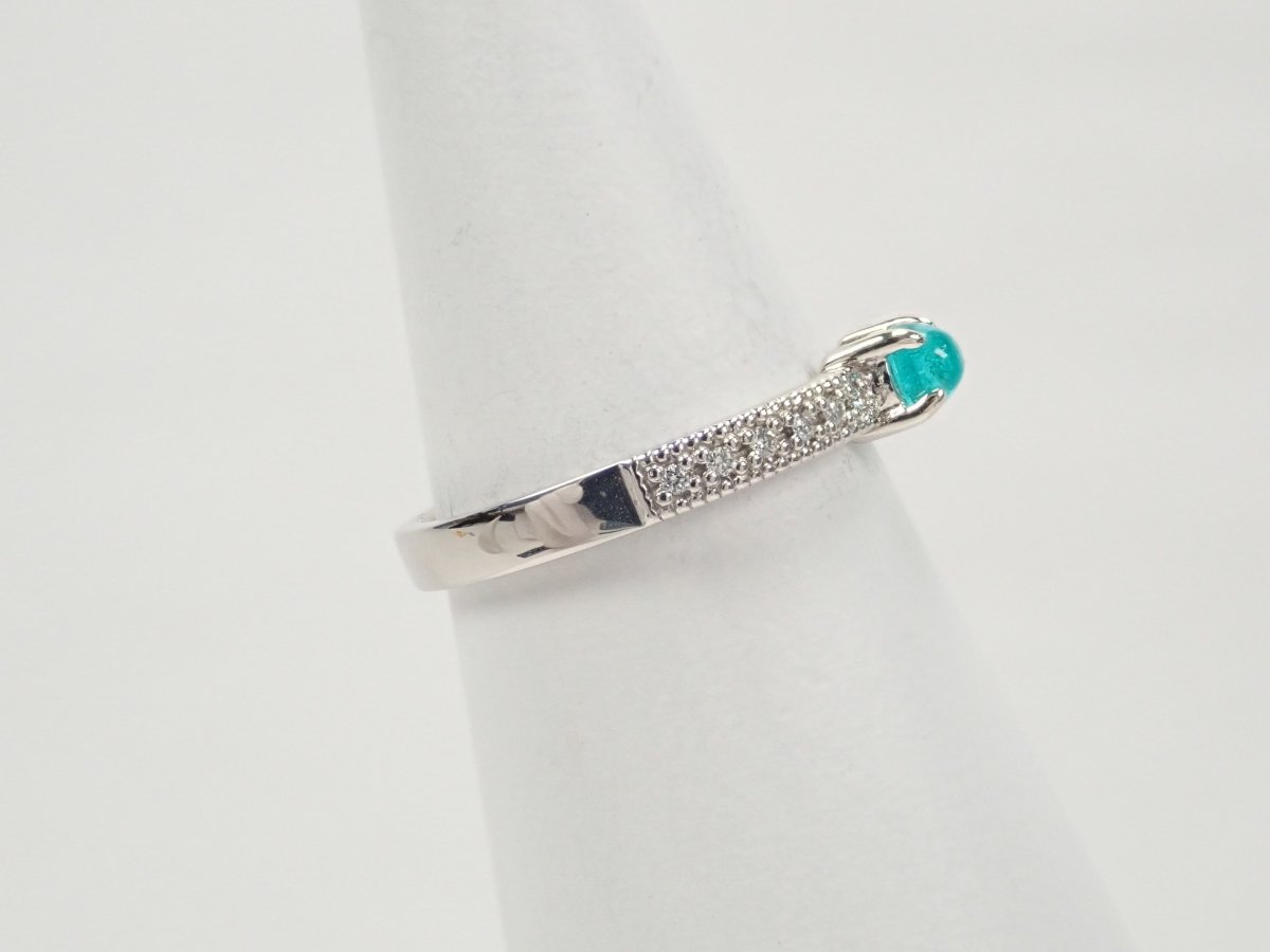 Pt950ブラジル産パライバトルマリン0.24ct リング - KARATZ STORE|カラッツSTORE