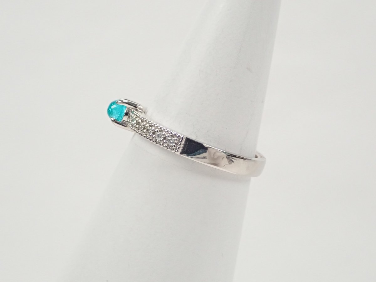Pt950ブラジル産パライバトルマリン0.24ct リング - KARATZ STORE|カラッツSTORE