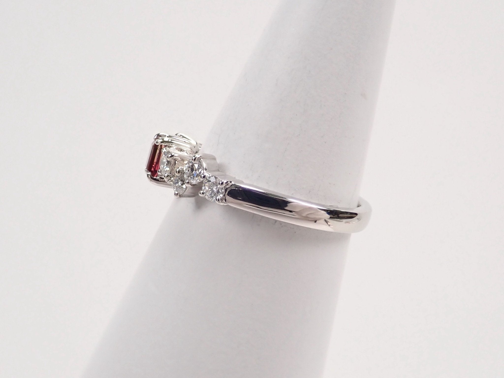 Pt950バイカラーサファイア0.255ct リング - KARATZ STORE|カラッツSTORE