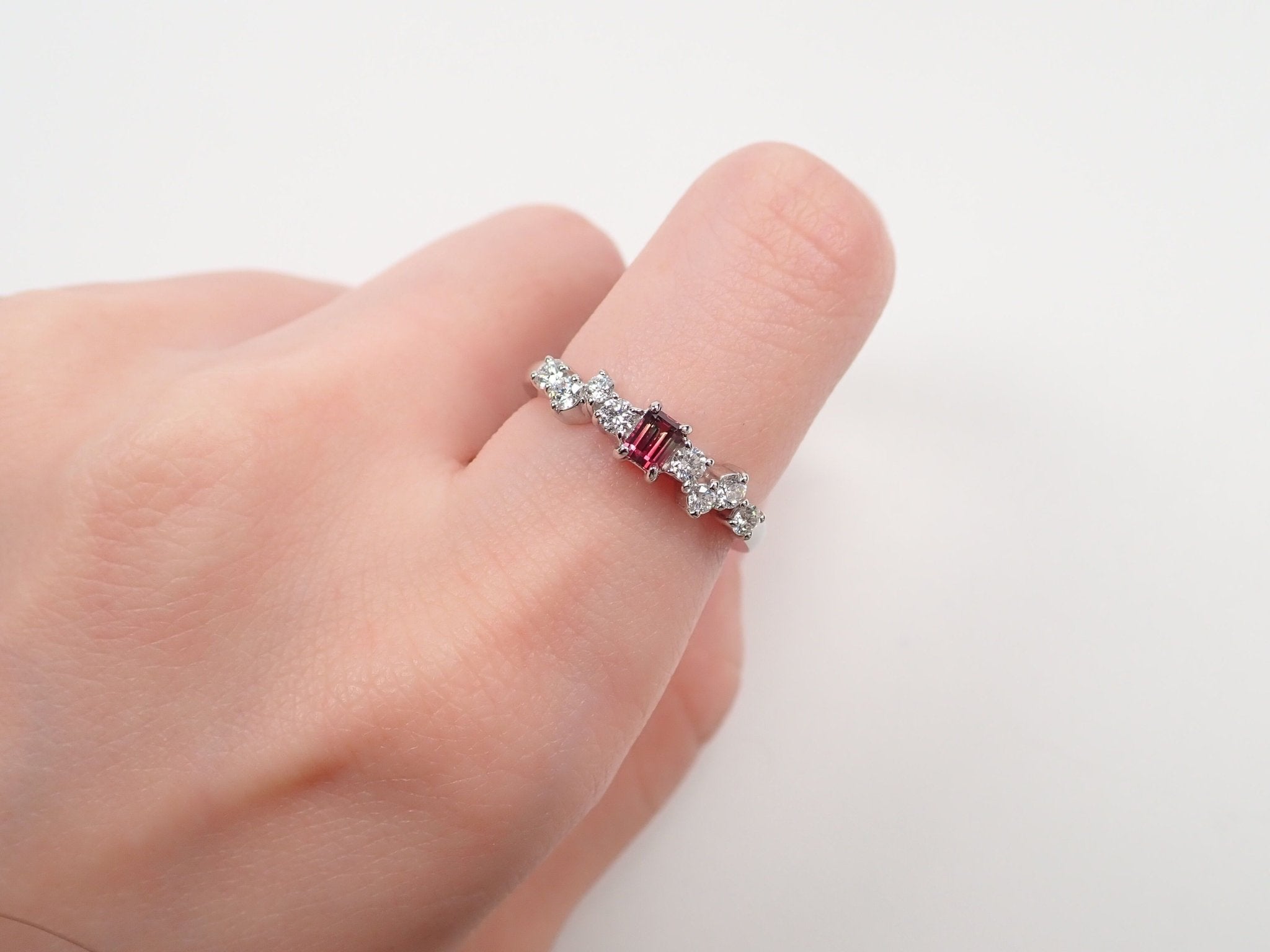 Pt950バイカラーサファイア0.255ct リング - KARATZ STORE|カラッツSTORE
