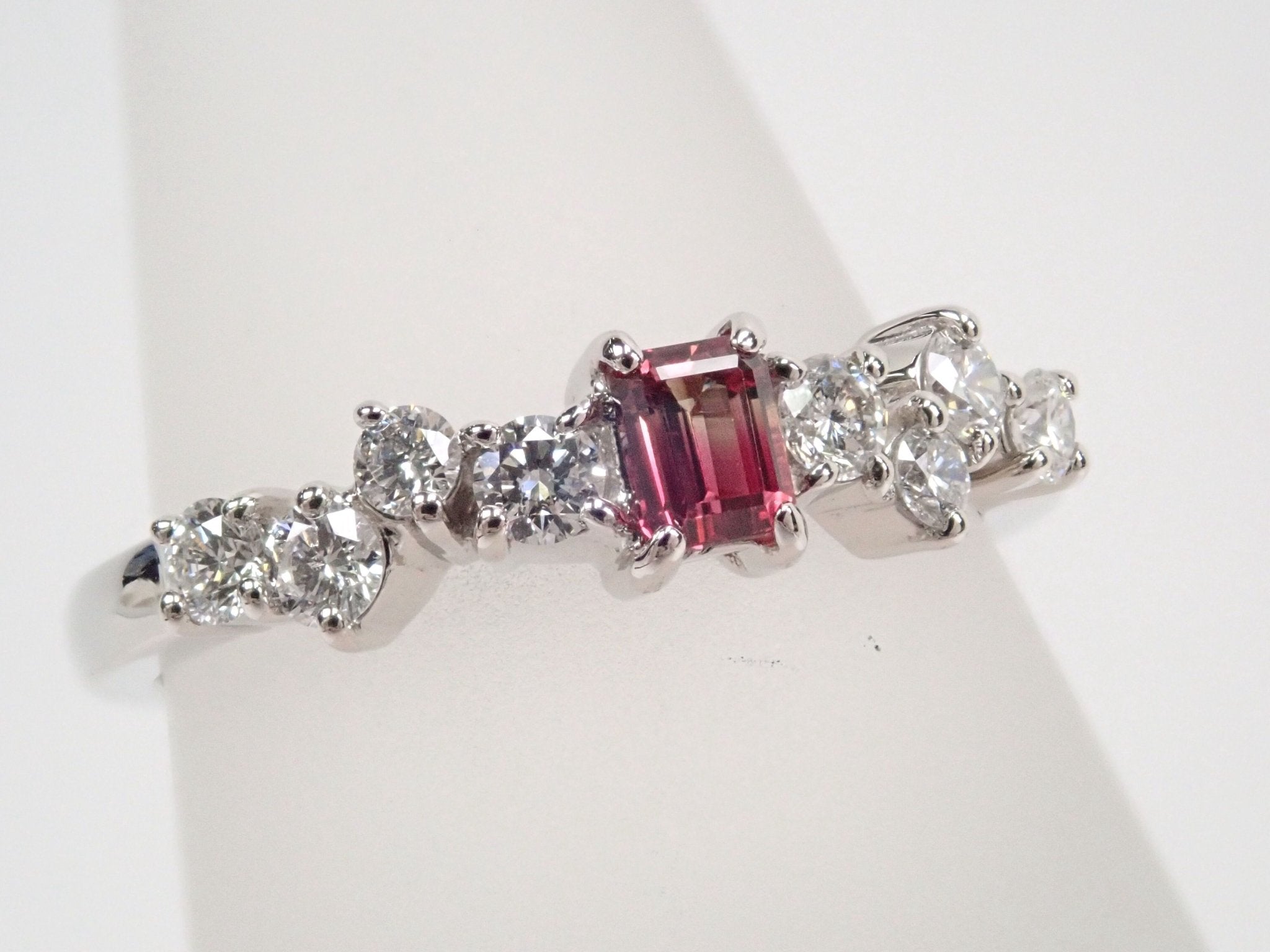 Pt950バイカラーサファイア0.255ct リング - KARATZ STORE|カラッツSTORE