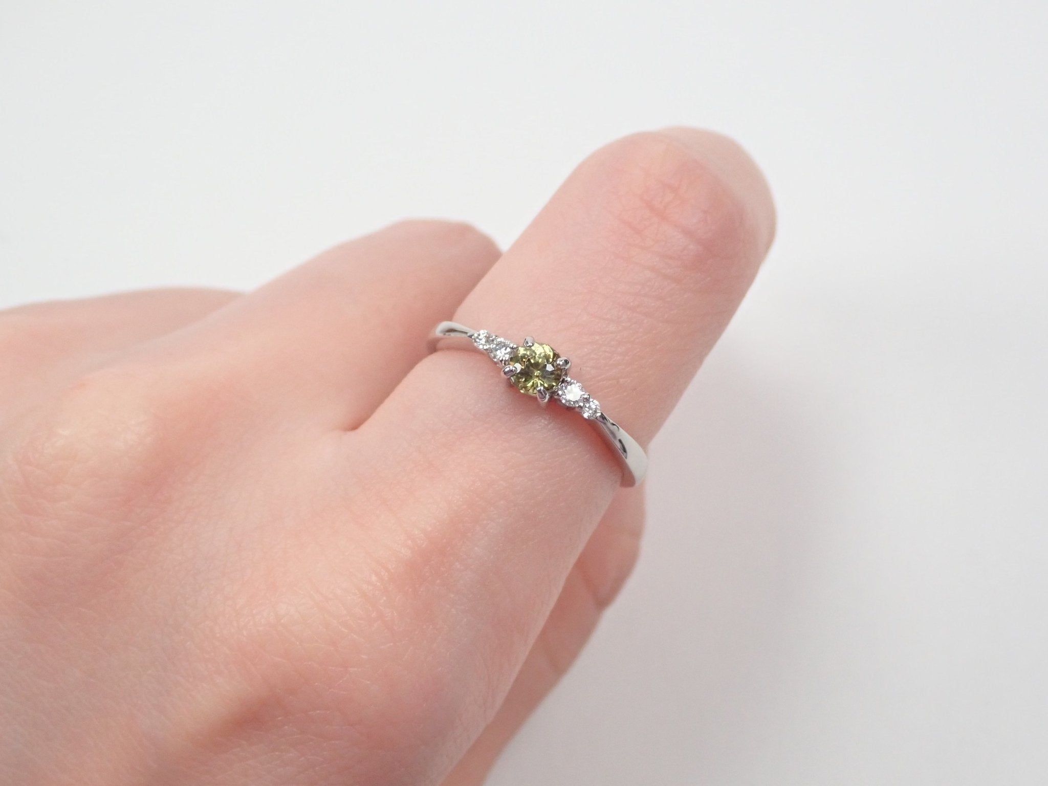 Pt950デマントイドガーネット0.321ct リング - KARATZ STORE|カラッツSTORE