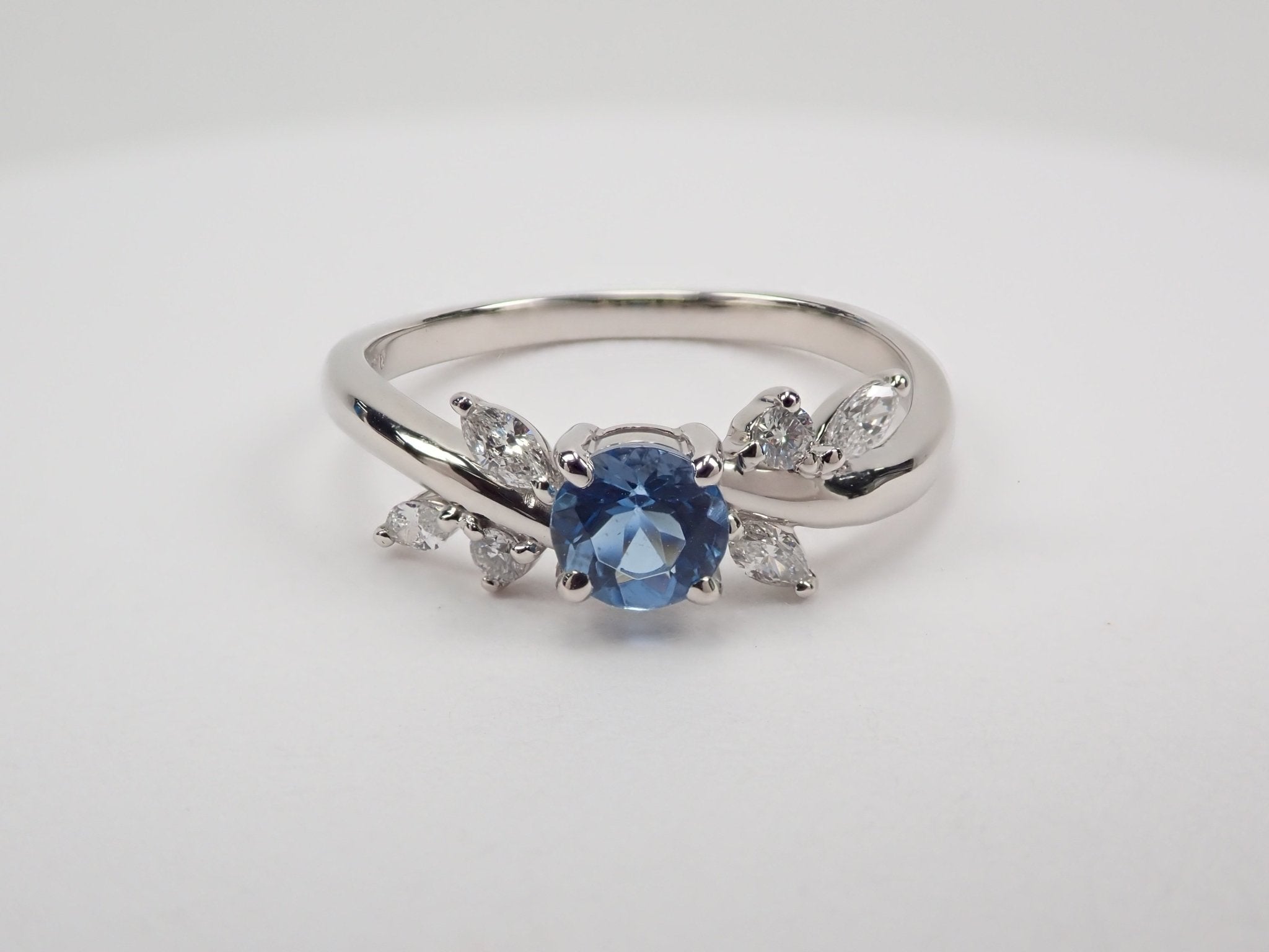 Pt950サンタマリアアクアマリン0.347ct リング - KARATZ STORE|カラッツSTORE