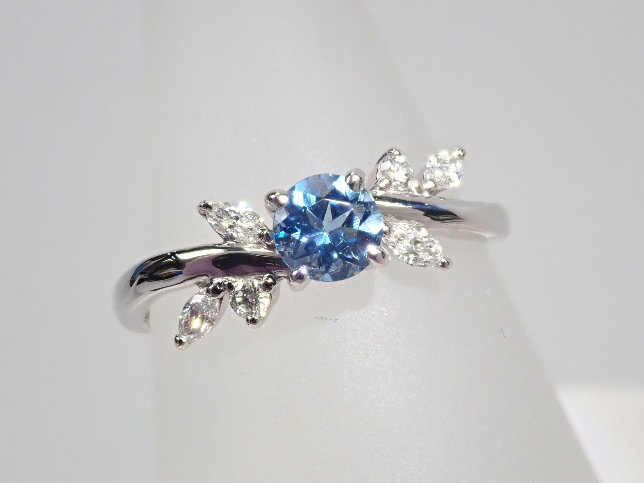 Pt950サンタマリアアクアマリン0.347ct リング - KARATZ STORE|カラッツSTORE