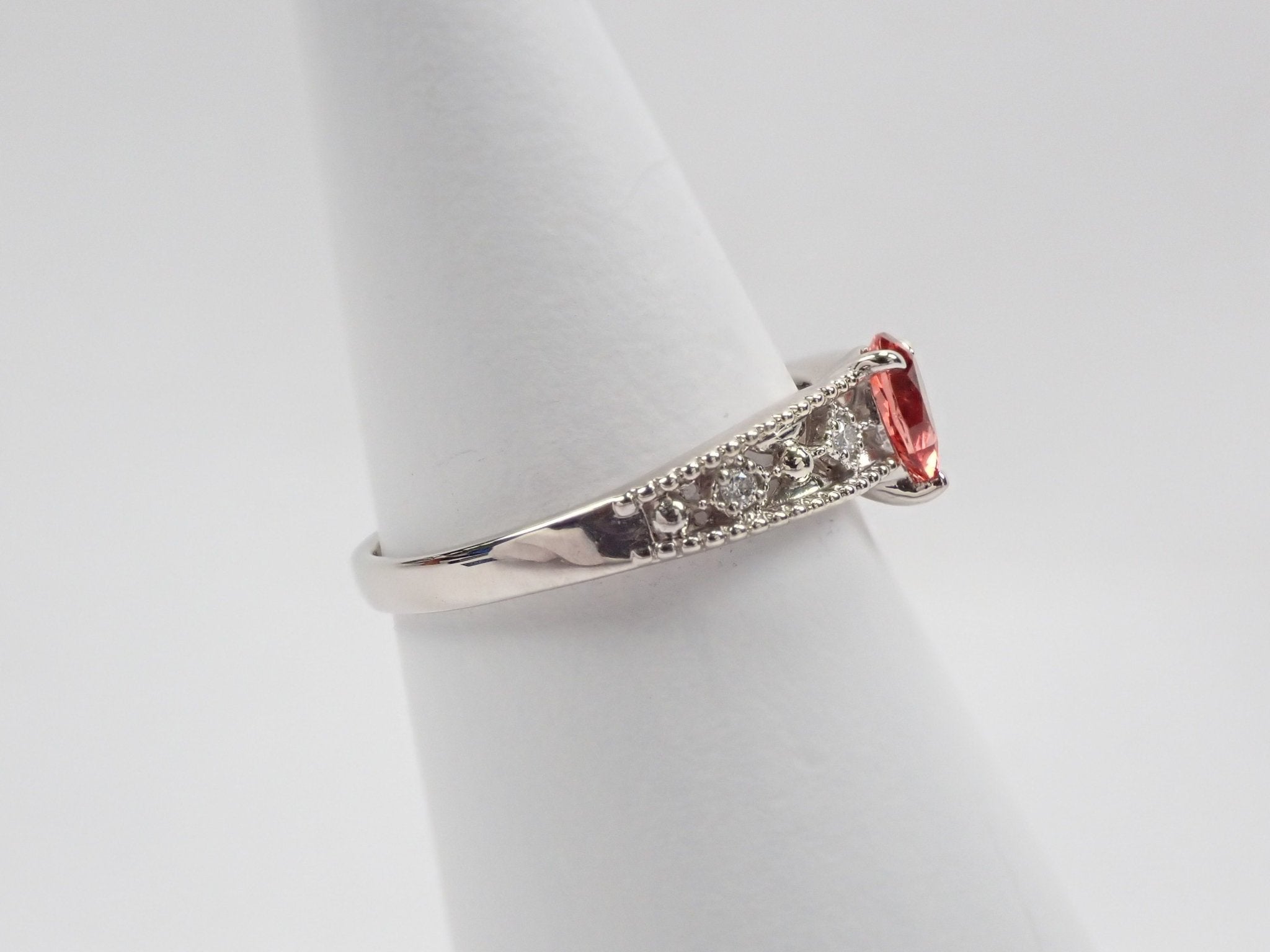 Pt950オレンジスピネル0.374ct リング - KARATZ STORE|カラッツSTORE