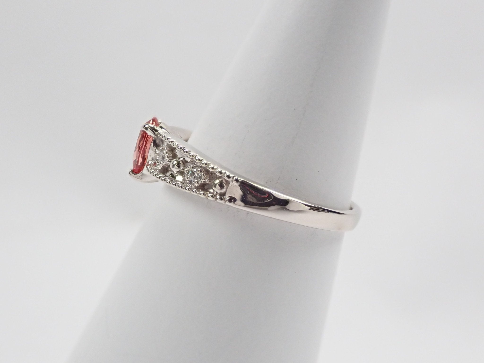 Pt950オレンジスピネル0.374ct リング - KARATZ STORE|カラッツSTORE