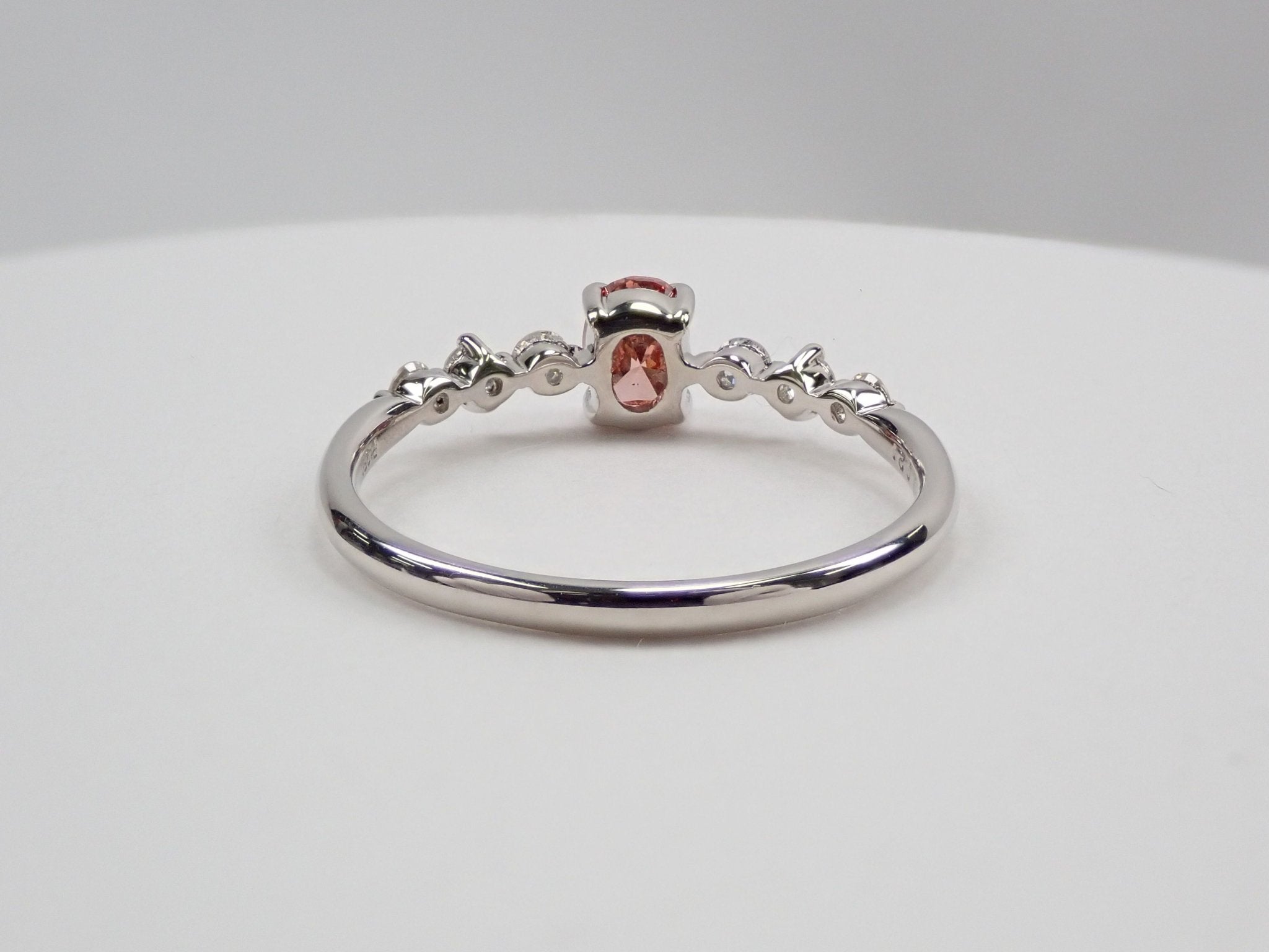 Pt950ピンクダイヤモンド0.379ct リング(FANCY DEEP BROWNISH ORANGY PINK,SI2) - KARATZ STORE|カラッツSTORE
