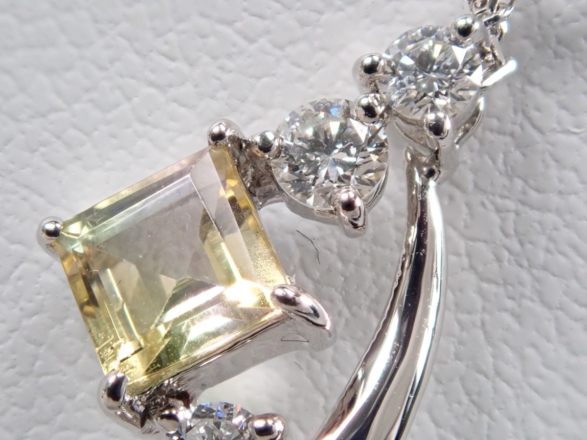 Pt950バイカラートルマリン0.402ct ペンダントトップ(ネックレストップ) - カラッツSTORE