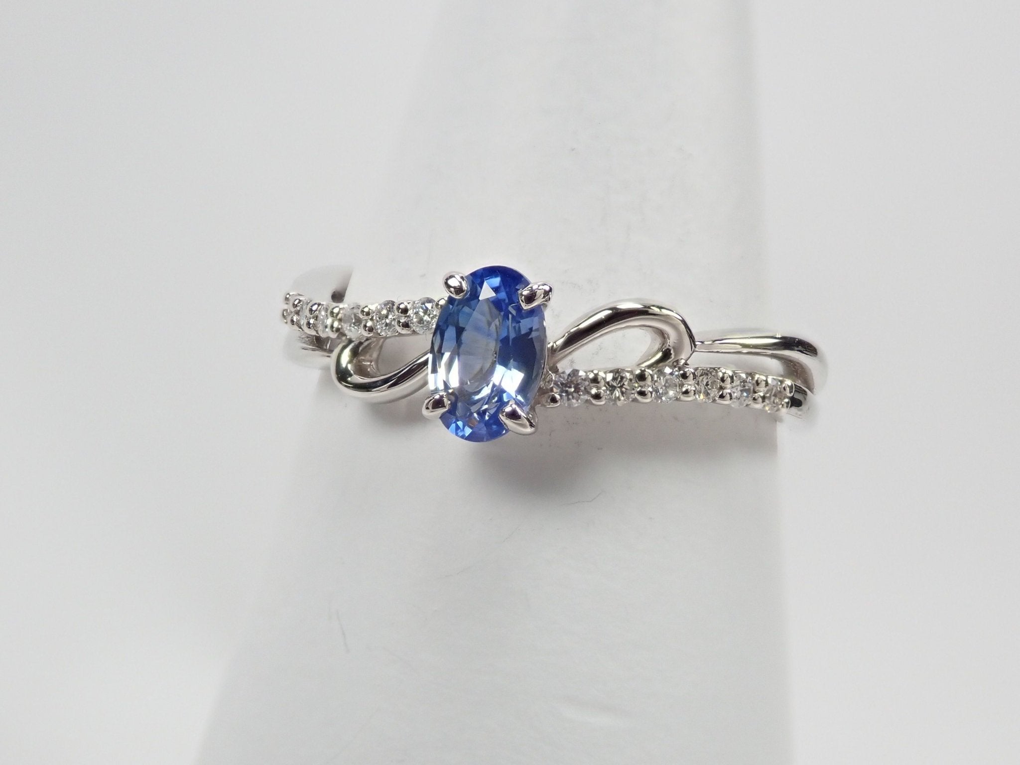 Pt950バイカラーサファイア0.404ct リング - KARATZ STORE|カラッツSTORE